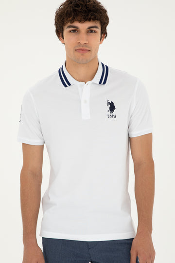 USPA Men Polo Shirt USPA Big Logo White VR013 USPOM269 US POLO ASSN.